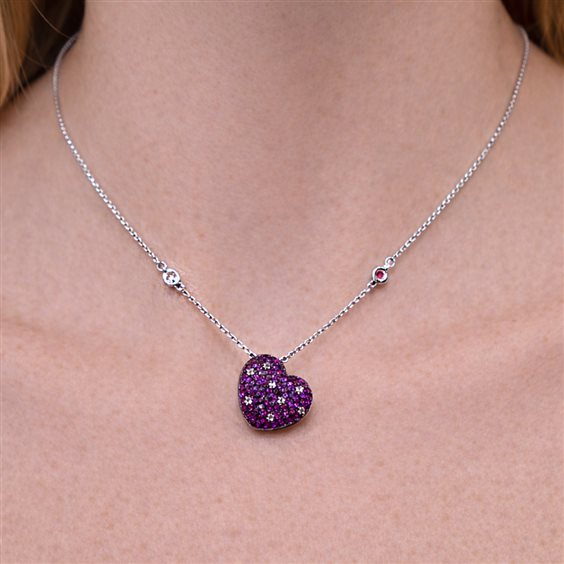 Necklace Comete Woman in White Gold GLB895 - GLB895
